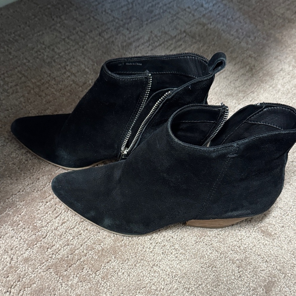 Dolce Vita Black Suede Ankle Booties